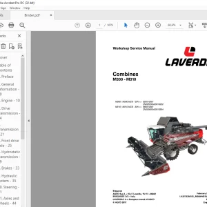 Laverda EU Harvesting M300 M300 MCS M310 M310 MCS Combine Workshop Service Manual LA327325012L - PDF DOWNLOAD