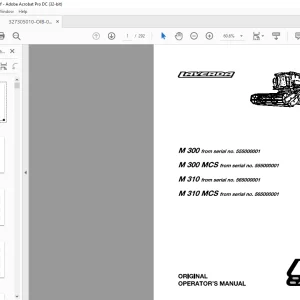 Laverda EU Harvesting M300 M300 MCS M310 M310 MCS Operator's Manual - PDF DOWNLOAD