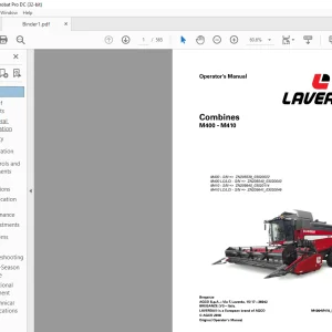 Laverda EU Harvesting M400 M400 LC LCI M410 M410 LC LCI Combines Operator's Manual(327297019) - PDF DOWNLOAD