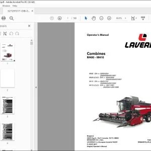 Laverda EU Harvesting M400 M400 LC LCI M410 M410 LC LCI Operator's Manual(327297017)- PDF DOWNLOAD