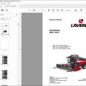 Laverda EU Harvesting  M400 M400 LC LCI M410 M410 LC LCI Operator's Manual(327297018) - PDF DOWNLOAD
