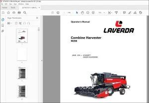 Laverda M200 Combine Harvester Operator's Manual 327431011 - PDF DOWNLOAD