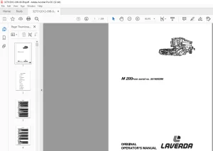 Laverda M200 Combine Harvester Operator's Manual SN 551600298 - PDF DOWNLOAD