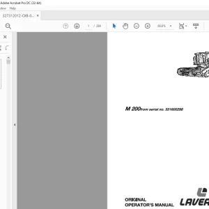 Laverda M200 Combine Harvester Operator's Manual SN 551600298 - PDF DOWNLOAD