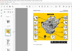 Liebherr D9508 A7 SCR Diesel Engine Operator's Manual 2013140001 - PDF DOWNLOAD