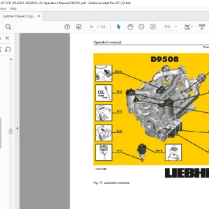 Liebherr D9508 A7 SCR Diesel Engine Operator's Manual 2013140001 - PDF DOWNLOAD