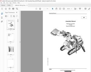 Liebherr R 9200 Backhoe attachment Hydraulic Excavator Assembly Manual - PDF DOWNLOAD