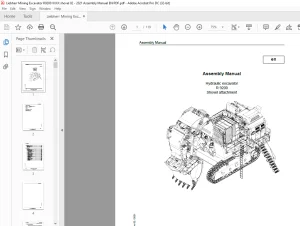Liebherr R 9200 Shovel Attachment Hydraulic Excavator Assembly Manual - PDF DOWNLOAD