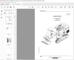 Liebherr R 9250 Shovel Attachment Hydraulic Excavator Assembly Manual - PDF DOWNLOAD