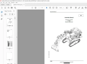 Liebherr R 9400 Backhoe Attachment Hydraulic Excavator Assembly Manual  - PDF DOWNLOAD