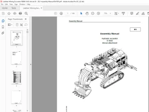 Liebherr R 9800 Shovel Attachment Hydraulic Excavator Assembly Manual - PDF DOWNLOAD