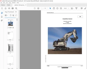 Liebherr R 996B Backhoe Attachment Hydraulic Excavator Assembly Manual - PDF DOWNLOAD