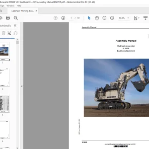 Liebherr R 996B Backhoe Attachment Hydraulic Excavator Assembly Manual - PDF DOWNLOAD