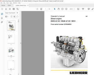 Liebherr D936 A7-00 D946 A7-00 MCC Diesel Engine Operator's Manual 2019040001 - PDF DOWNLOAD