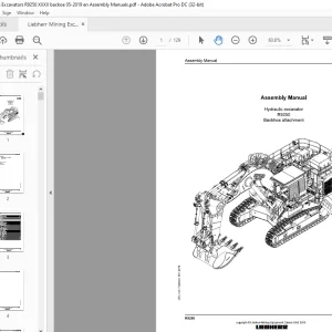 Liebherr R9250 Hydraulic Excavator Backoe attachment Assembly Manual - PDF DOWNLOAD
