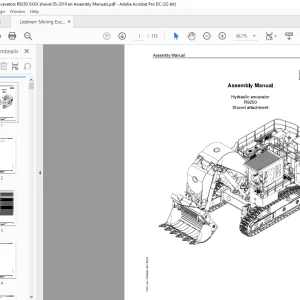 Liebherr R9250 Shovel attachment Assembly Manual - PDF DOWNLOAD