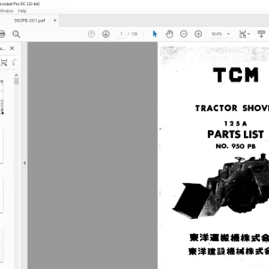 TCM 125A Tractor Shovel Parts List Manual 950 PB - PDF DOWNLOAD