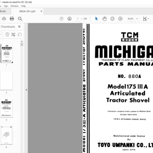 TCM 175 III A Articulated Tractor Shovel Parts Manual 880A - PDF DOWNLOAD