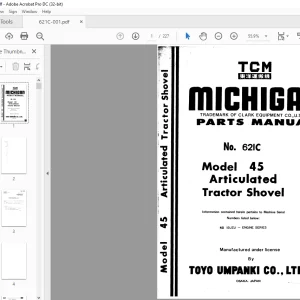 TCM 45 Articulated Tractor Shovel Parts Manual 621C - PDF DOWNLOAD