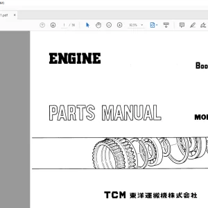 TCM 4BC2 Isuzu Engine Parts Manual 4BC2A - PDF DOWNLOAD