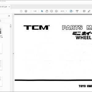 TCM 803 804 805 806 Wheel Loader Parts Manual PW-605F - PDF DOWNLOAD