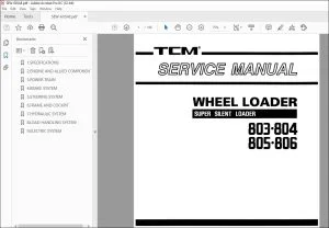 TCM 803 804 805 806 Wheel Loader Super Silent Loader Service Manual SEW-605AE - PDF DOWNLOAD