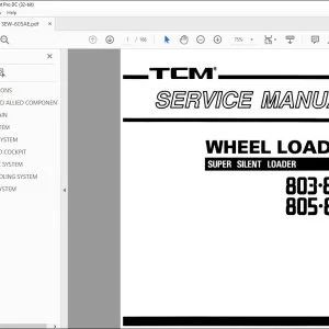 TCM 803 804 805 806 Wheel Loader Super Silent Loader Service Manual SEW-605AE - PDF DOWNLOAD