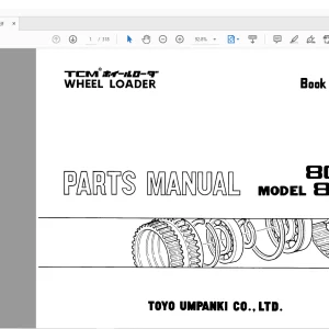 TCM 808A-2 810A-2 Wheel Loader Parts Manual 613-2C - PDF DOWNLOAD