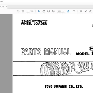 TCM 808A-2 810A-2 Wheel Loader Parts Manual PW-613E - PDF DOWNLOAD