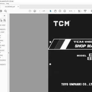 TCM 815-2 820-2 Wheel Loader Shop Manual - PDF DOWNLOAD