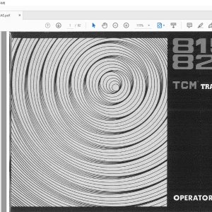 TCM 815 820 Tractor Shovel Operator's Manual S-626AE - PDF DOWNLOAD