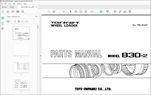 TCM 830-2 Wheel Loader Parts Manual PW-638F - PDF DOWNLOAD