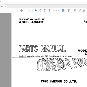 TCM 840 Wheel Loader (Supplement) Parts Manual 644C-1 - PDF DOWNLOAD