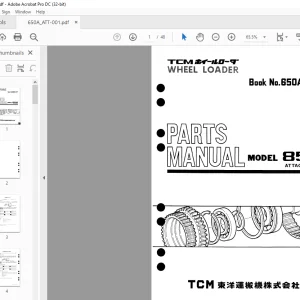 TCM 850 Wheel Loader Parts Manual 650A ATT - PDF DOWNLOAD