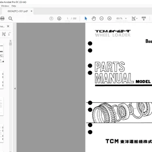 TCM 860 Wheel Loader Parts Manual 660A - PDF DOWNLOAD