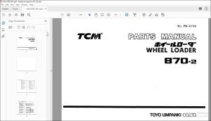 TCM 870-2 Wheel Loader Parts Manual PW-670K - PDF DOWNLOAD