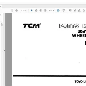 TCM 870-2 Wheel Loader Parts Manual PW-670K - PDF DOWNLOAD
