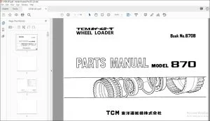 TCM 870 Wheel Loader Parts Manual 670B - PDF DOWNLOAD