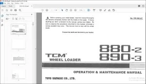TCM 880-2 890-3 Wheel Loader Operation & Maintenance Manual OW-681AE - PDF DOWNLOAD