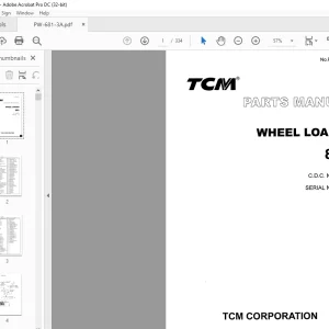 TCM 880-2 Wheel Loader Parts Manual PW-681-3A - PDF DOWNLOAD