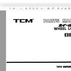TCM 880-2 Wheel Loader Parts Manual PW-681B - PDF DOWNLOAD