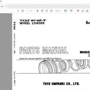 TCM 880 Wheel Loader (Supplement) Parts Manual 680C-1 - PDF DOWNLOAD