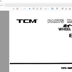 TCM 890-3 Wheel Loader Parts Manual PW-690F - PDF DOWNLOAD