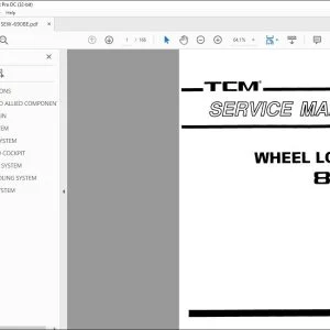TCM 890-3 Wheel Loader Service Manual SEW-690BE - PDF DOWNLOAD