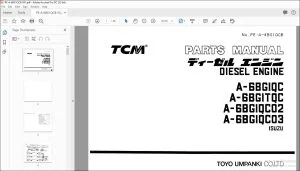 TCM A-6BG1QC A-6BG1TQC A-6BG1QC02 A-6BG1QC03 Diesel Engine Parts Manual PE-A-6BG1QCB - PDF DOWNLOAD