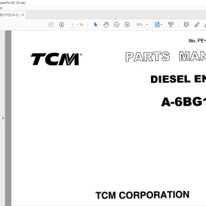 TCM A-6BG1TQC DIESEL ENGINE PARTS MANUAL(PE-A-6BG1TOCA) - PDF DOWNLOAD