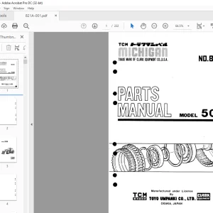 TCM Clark 50B Tractor Shovel Parts Manual 821A - PDF DOWNLOAD