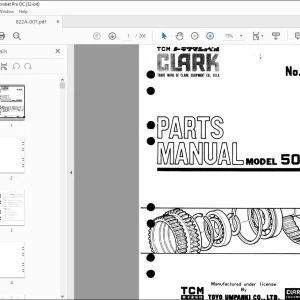 TCM Clark 50BZ2 Tractor Parts Manual 822A - PDF DOWNLOAD