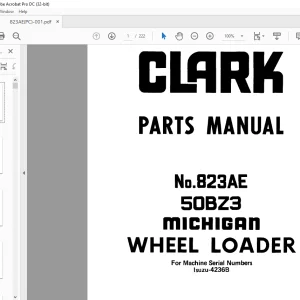 TCM Clark 50BZ3 Wheel Loader Parts Manual 823AE - PDF DOWNLOAD