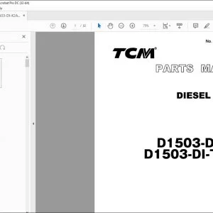 TCM KUBOTA D1503-DI-K2A D1503-DI-T-K2A Diesel Engine Parts Manual PE-D1503-DI-K2AA - PDF DOWNLOAD